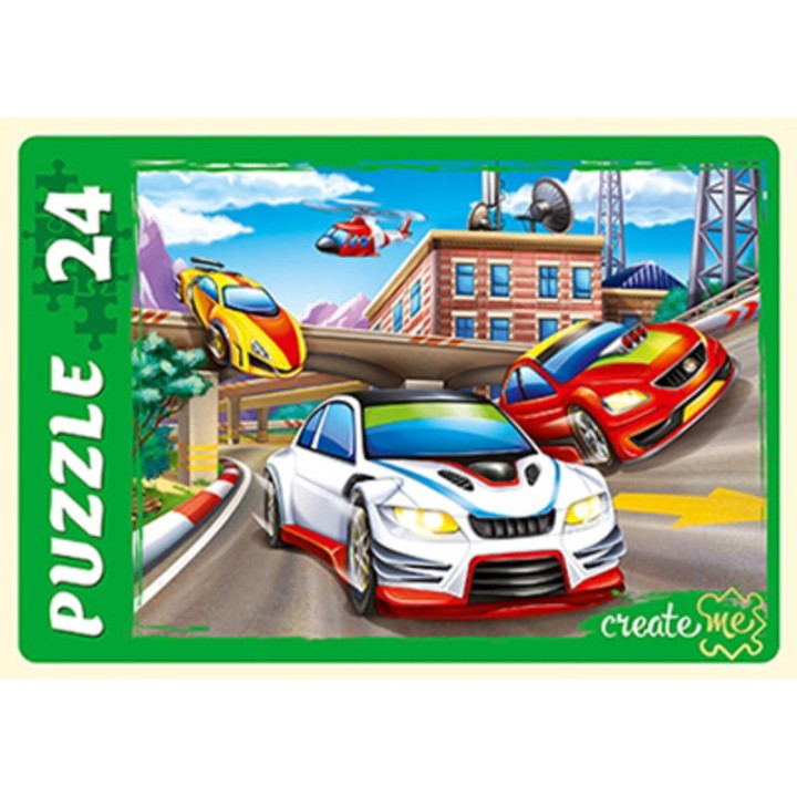 Рыжий кот. Макси-пазлы 24 эл. арт.0614 "Скоростные гонки"