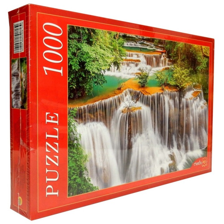 Рыжий кот. Пазлы 1000 эл. арт.6910 "Каскад водопадов"