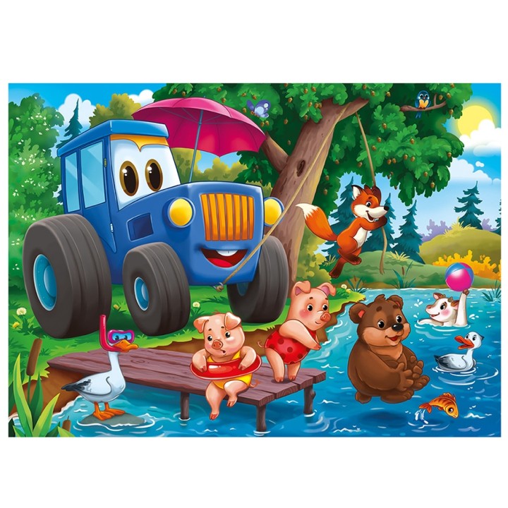 Рыжий кот. Пазлы 60 эл. арт.2958 "Веселый трактор"