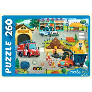 Рыжий кот. Пазлы 260 эл. арт.9838 "Важный транспорт №7"