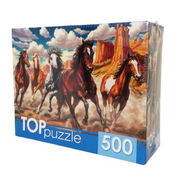 Рыжий кот. TOPpuzzle. Пазлы 500 эл. арт.4216 "Дикий табун"