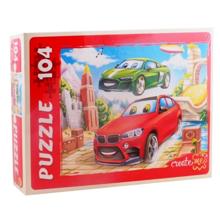 Рыжий кот. Пазлы 104 эл. арт.1531 "Увлекательные гонки"