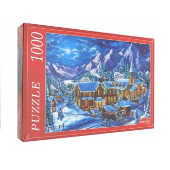 Рыжий кот. Пазлы 1000 эл. арт.7356 "Снежные горы"