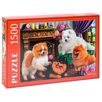 Рыжий кот. Пазлы 1500 эл. арт.0642 "Милые шпицы"