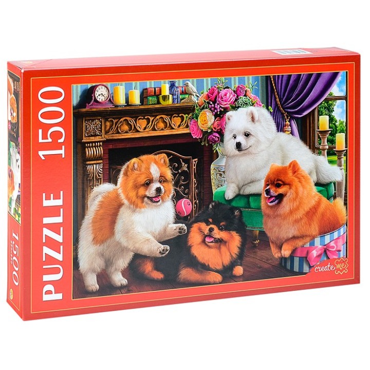 Рыжий кот. Пазлы 1500 эл. арт.0642 "Милые шпицы"