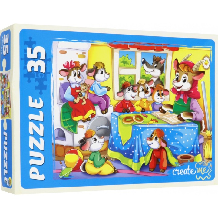 Рыжий кот. Макси-пазлы 35 эл. арт.6787 "Волк и семеро козлят"