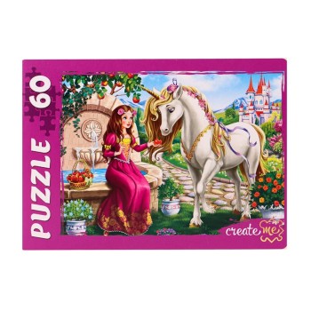 Рыжий кот. Пазлы 60 эл. арт.0625 "Принцесса и единорог"