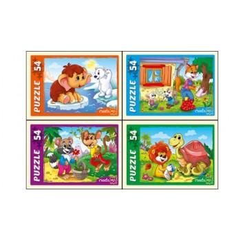 Рыжий кот. Пазлы 54 эл. арт.3660 "Русские сказки" /32