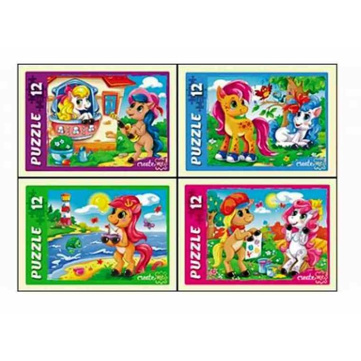 Рыжий кот. Пазлы 12 эл. арт.5920 "Любимые пони" /32