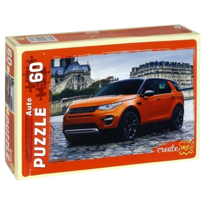 Рыжий кот. Пазлы 60 эл. арт.0972 "Красный джип"