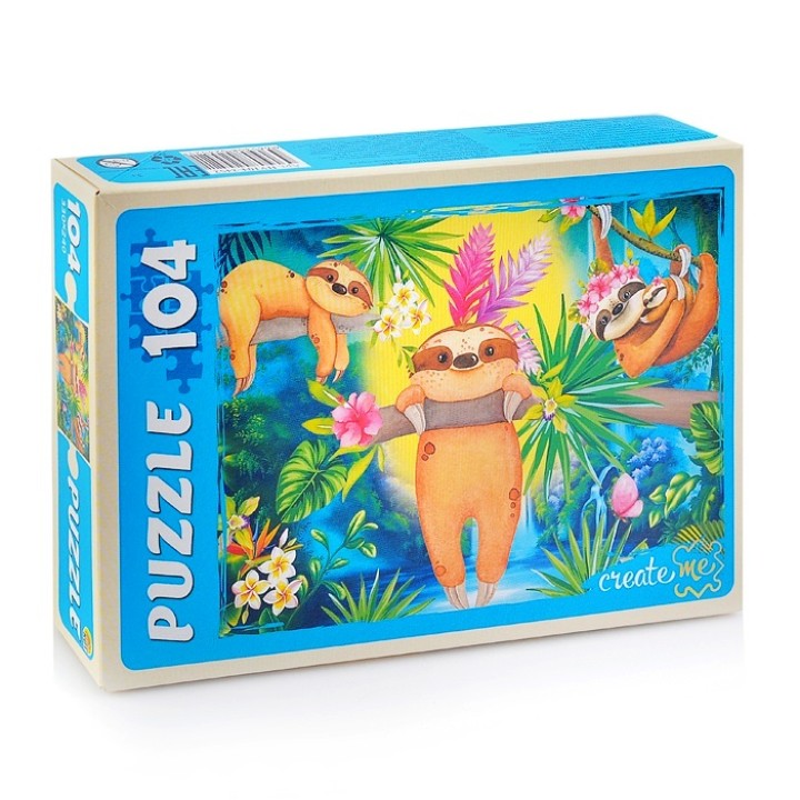 Рыжий кот. Пазлы 104 эл. арт.2452 "Милые ленивцы №4"