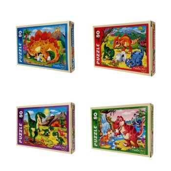 Рыжий кот. Пазлы 80 эл. арт.7540 "Мир динозавров №4"