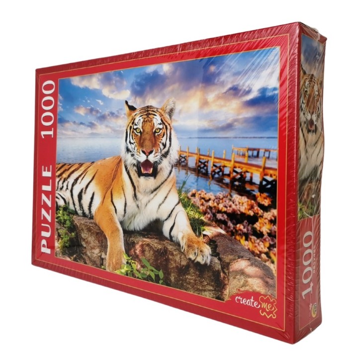 Рыжий кот. Пазлы 1000 эл. арт.2018 "Тигр на фоне моря"