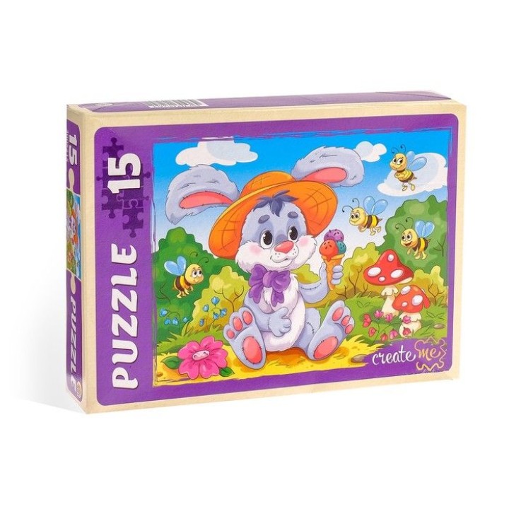 Рыжий кот. Макси-пазлы 15 эл. арт.7279 "Плюшевый зайка"