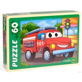 Рыжий кот. Пазлы 60 эл. арт.0974 "Пожарная машина"