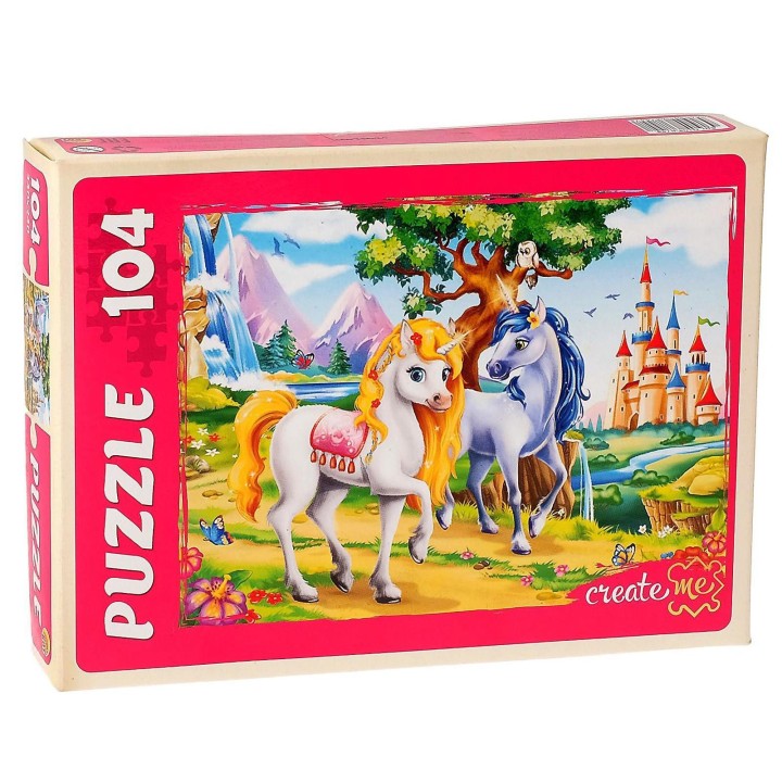 Рыжий кот. Пазлы 104 эл. арт.8744 "Сказочные единороги"