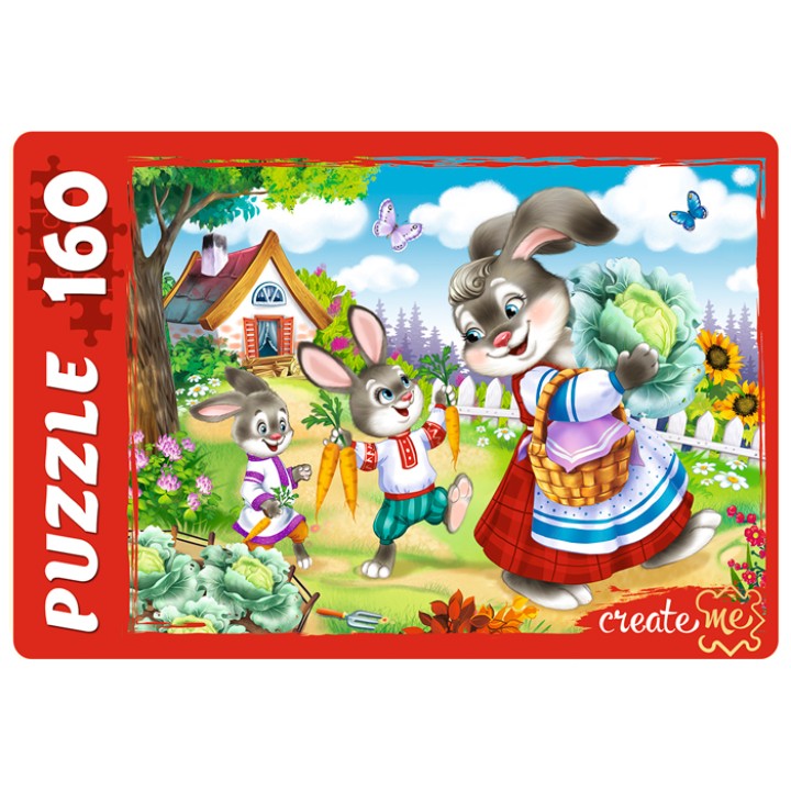 Рыжий кот. Пазлы 160 эл. арт.9831 "Милые зайки"