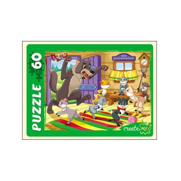 Рыжий кот. Пазлы 60 эл. арт.2218 "Волк и семеро козлят"