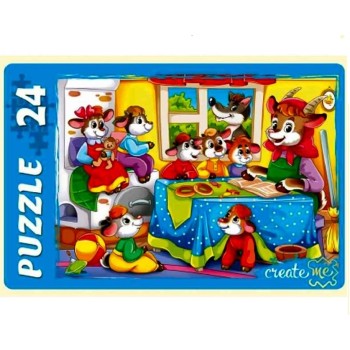 Рыжий кот. Макси-пазлы 24 эл. арт.0603 "Волк и семеро козлят"