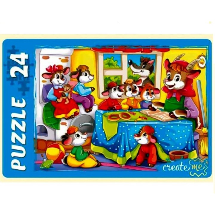 Рыжий кот. Макси-пазлы 24 эл. арт.0603 "Волк и семеро козлят"