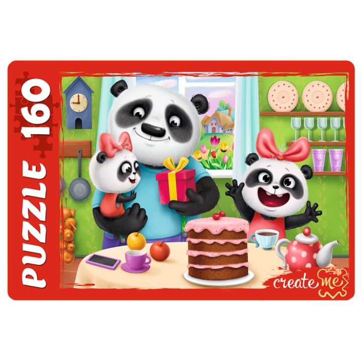 Рыжий кот. Пазлы 160 эл. арт.9833 "Милые панды"