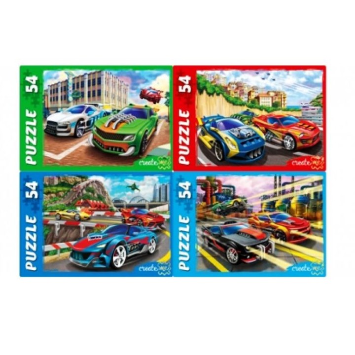 Рыжий кот. Пазлы 54 эл. арт.8516 "Городские гонки" /32