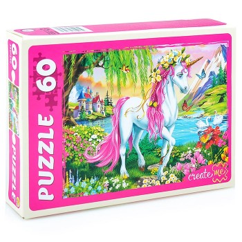 Рыжий кот. Пазлы 60 эл. арт.7197 "Милый единорог №4"