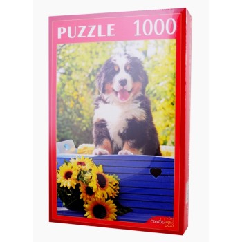 Рыжий кот. Пазлы 1000 эл. арт.7877 "Милый щенок"