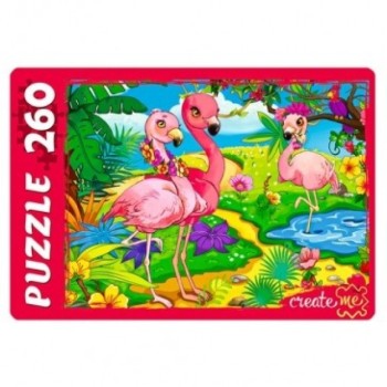 Рыжий кот. Пазлы 260 эл. арт.2466 "Красивые фламинго"