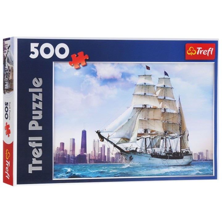 Trefl. Пазл 500 арт.37120 "Парусник на фоне Чикаго"