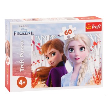 Trefl. Пазл 60 арт.17333 "Холодное сердце 2 Мир Анны и Эльзы"