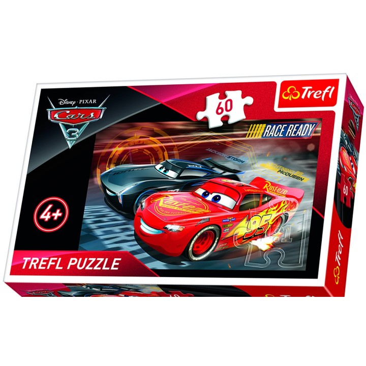 Trefl. Пазл 60 арт.17297 "Тачки" Гонка