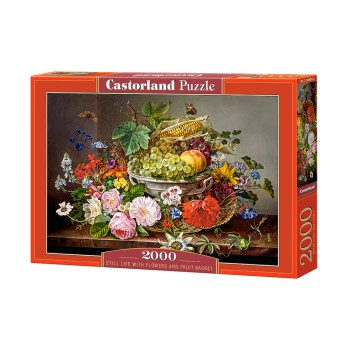 Castorland. Пазл 2000 арт.C-200658 "Натюрморт с цветами и корзиной с фруктами"