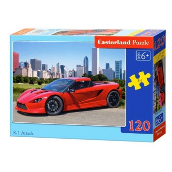 Castorland. Пазл 120 MIDI арт.B-12480 "Машина К-1 Attack" (плотная коробка)
