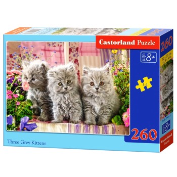 Castorland. Пазл 260 MIDI арт.B-27491 "Три серых котёнка"
