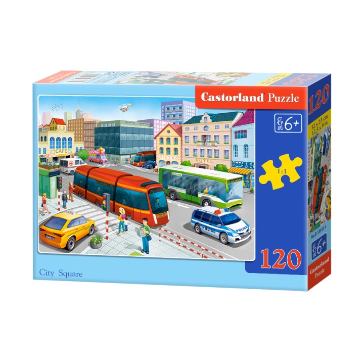 Castorland. Пазл 120 MIDI арт.В-13555 "Городская площадь"