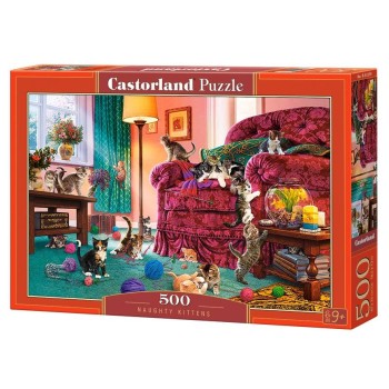 Castorland. Пазл 500 арт.B-53254 "Непослушные котята"