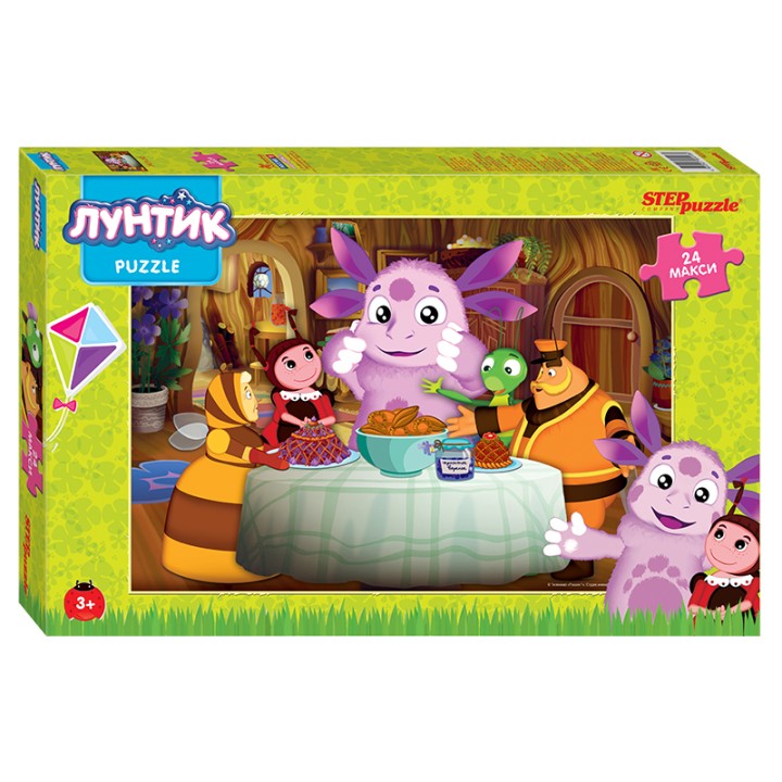 Степ. Пазл 24 Макси арт.90018 "Лунтик" (Мельница)