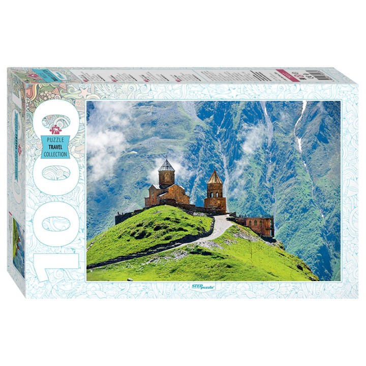 Степ. Пазл 1000 арт.79137 "Грузия. Казбек. Троицкая церковь в Гергети"