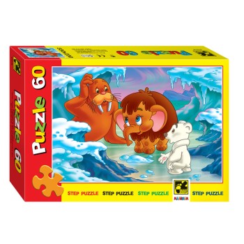 Степ. Пазл 60 Союзмультфильм арт.81019 "Мамонтенок" /48