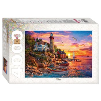 Степ. Пазл 4000 арт.85415 "Маяк на закате"