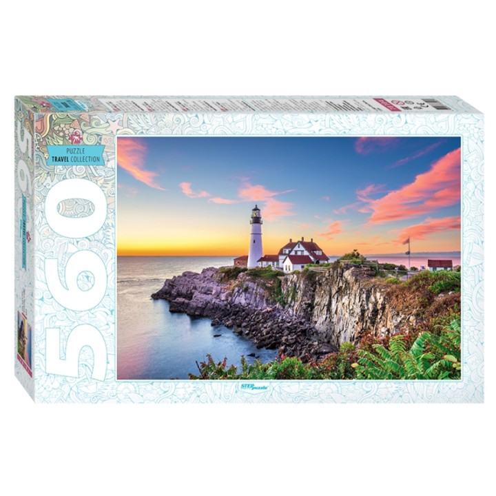 Степ. Пазл 560 арт.78104 "США. Маяк в Портленде"