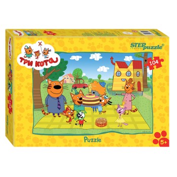 Степ. Пазл 104 арт.82156 "Три кота" Мультфильм