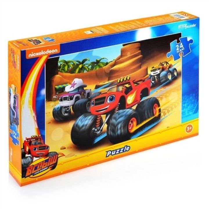 Степ. Пазл 24 Макси арт.90046 "Вспыш и чудо-машинки" /12