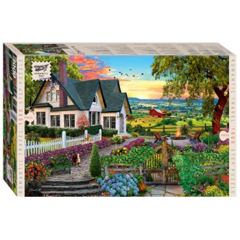 Степ. Пазл 1000 Romantic Travel арт.79160 "Вид с вершины холма"