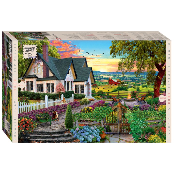 Степ. Пазл 1000 Romantic Travel арт.79160 "Вид с вершины холма"