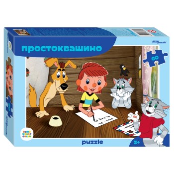 Степ. Пазл 60 Союзмультфильм арт.81035 "Простоквашино (new)