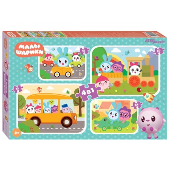 Степ. Пазл 4в1 арт.92312 "Малышарики"