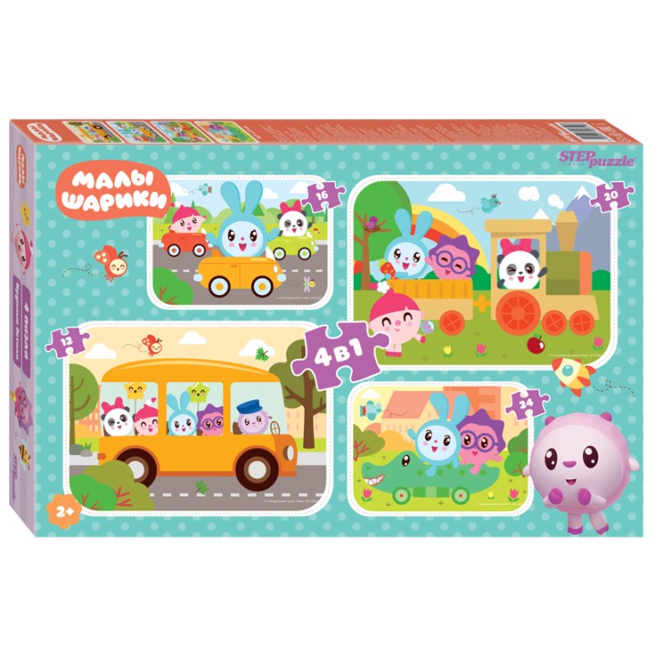 Степ. Пазл 4в1 арт.92312 "Малышарики"