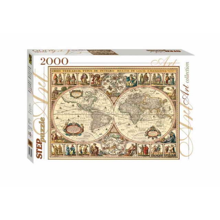Степ. Пазл 2000 арт.84003 "Историческая карта мира"